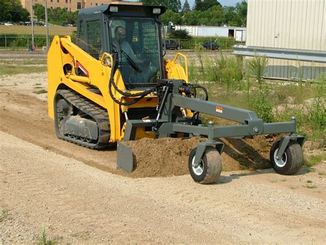 skid steer laser leveler|grading attachment skid steer loader.